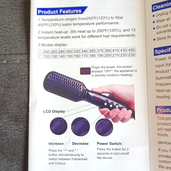 🏷️LAST CHANCE SALE $5 ITEM Ceramic Ionic Straightener Brush for Men and Women - Picture 5 of 6